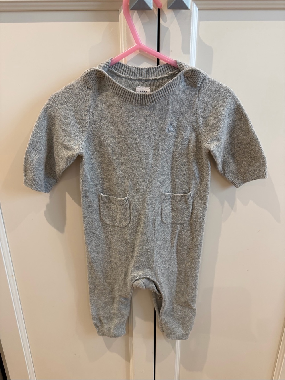 Baby gap 3-6m Knit One-Piece Romper in Light Gray